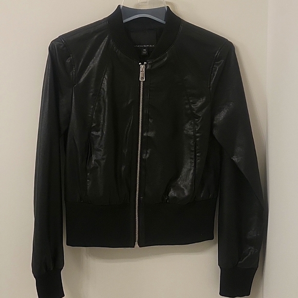 Black Vegan Leather Jacket - Picture 1 of 5